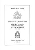 GB Royalty Prince Philip Service Thanksgiving 2022 Westminster Church of England and Scotland