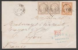 Japan / France Used Abroad 1875 (Oct 11)