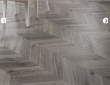 HERRINGBONE PRINT DESIGN CHEVRON Colonial Grey Oak Laminate Flooring