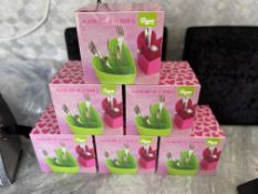 Joblot X 12 Pink Brand New Original Heart-Shaped Cutlery Drainer With Removable Inner Basket