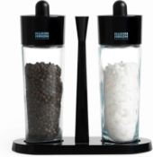 Kuhn Rikon 31733 Glass Set For Salt and Pepper | Glass Casing | Easily Removable Lid For Refilling
