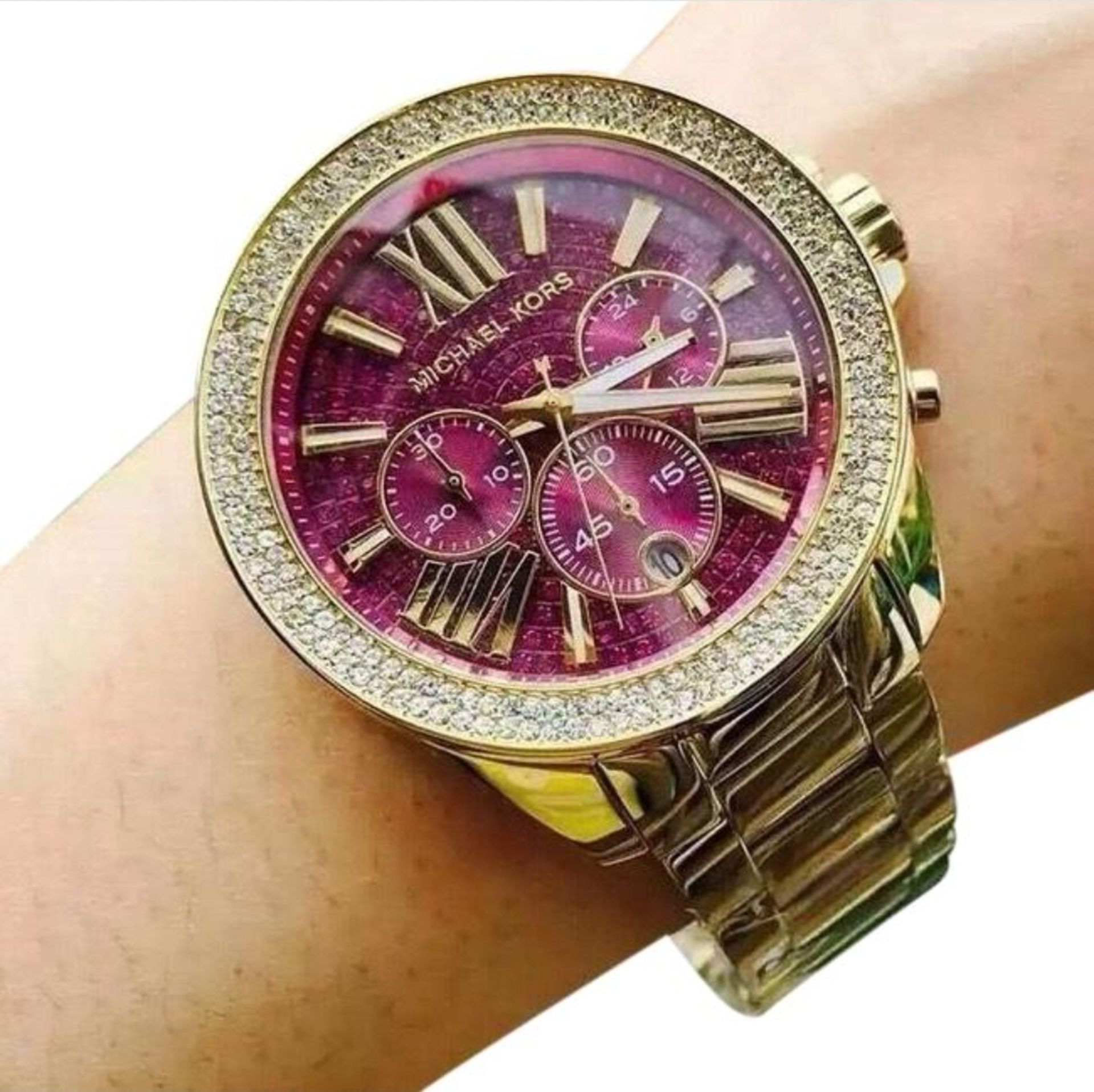 Michael Kors MK6290 Crystal Pave Gold Tone Ladies Watch - Image 6 of 8