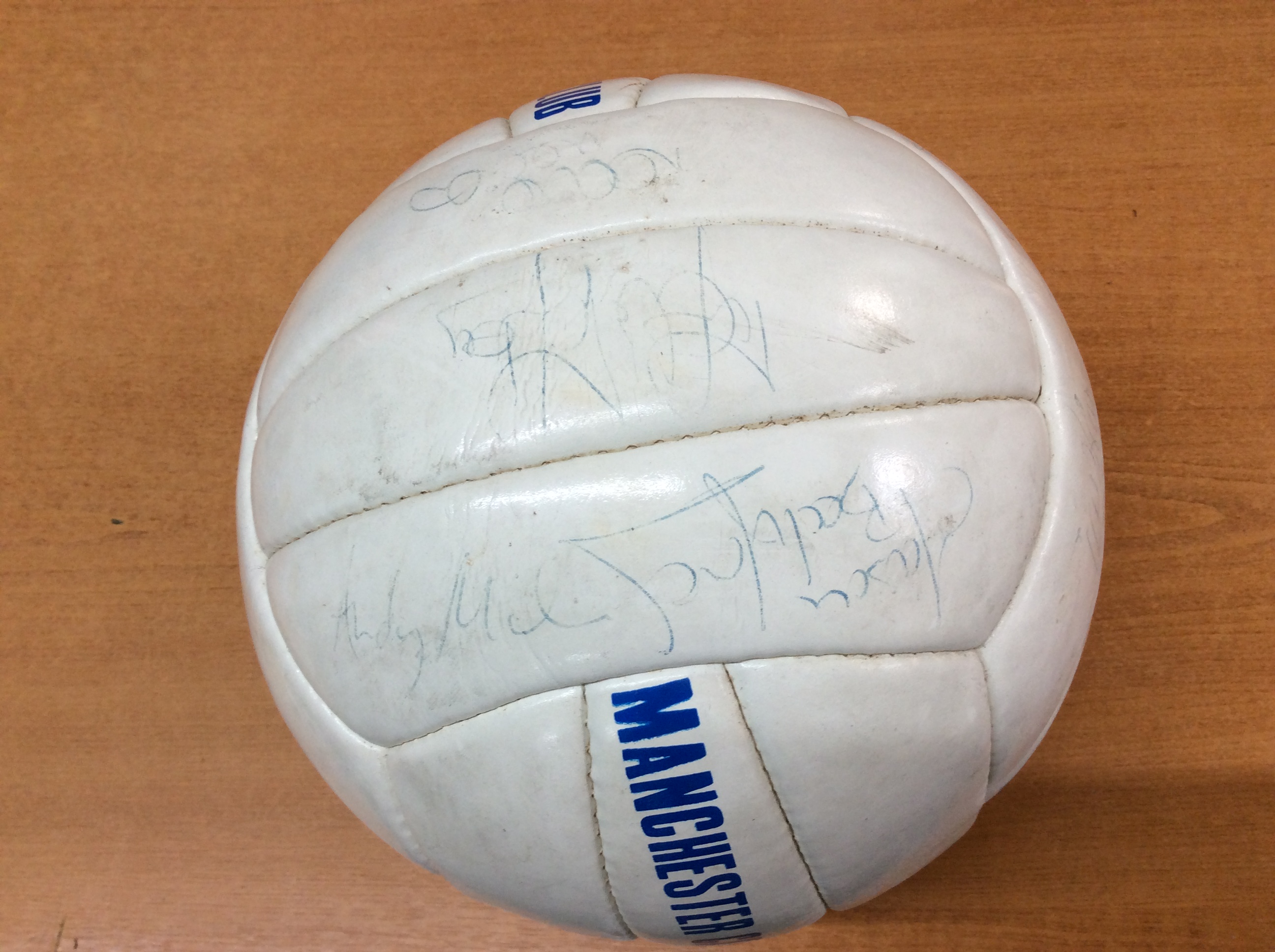 Manchester City Team Signed Football 88/89 Season - Image 4 of 4