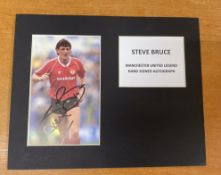 Steve Bruce Manchester United Hand Signed Photo