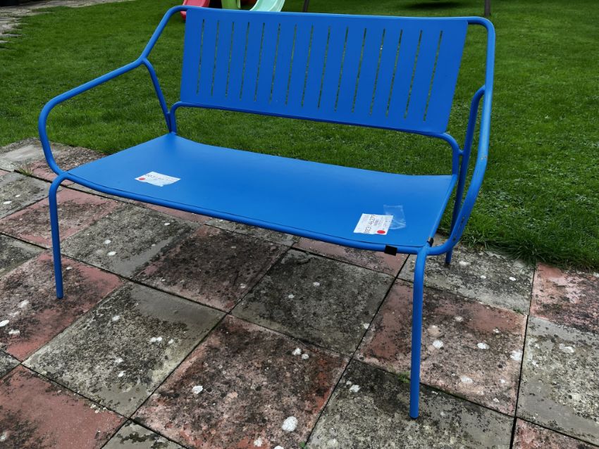 John Lewis - Blue Steel Bench - Slight Marks But Otherwise New - RRP £129