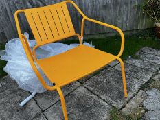 New - John Lewis ANYDAY Metal Garden Lounge Chair, Melon Yellow - RRP £59