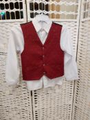 Burgundy Waistcoat Set