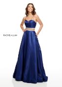 Rachel Allan Pageant Dress RRP £557. Size 4. Dark Blue 2 Piece.