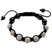 Shamballa Bracelet with CZ Crystal Ball Fits Lovely on Any Wrist - Various Colours