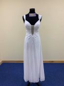 371 Milano Formals Prom Dress Size Small (6 to 8 approx) White B8830