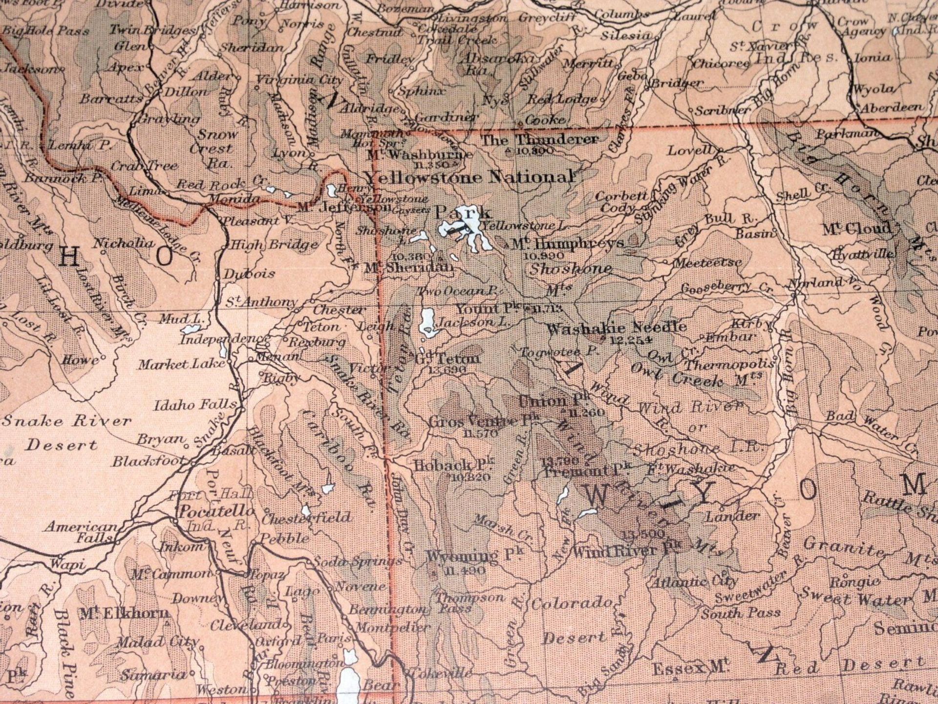 Antique Map USA Western California Oregon Washington Montana Arizona. - Image 3 of 5