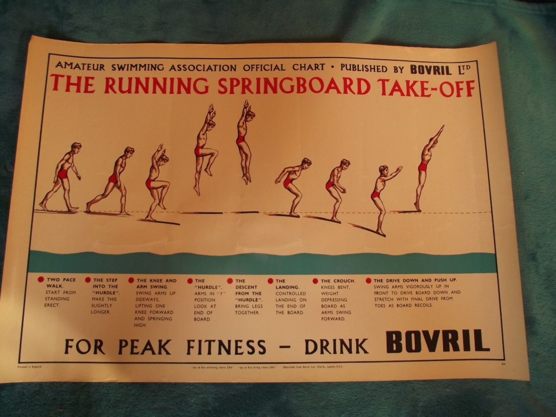 4 X 1950's Original 'Amateur Swimming Association' advertising posters, published by Bovril Ltd. - Image 39 of 51