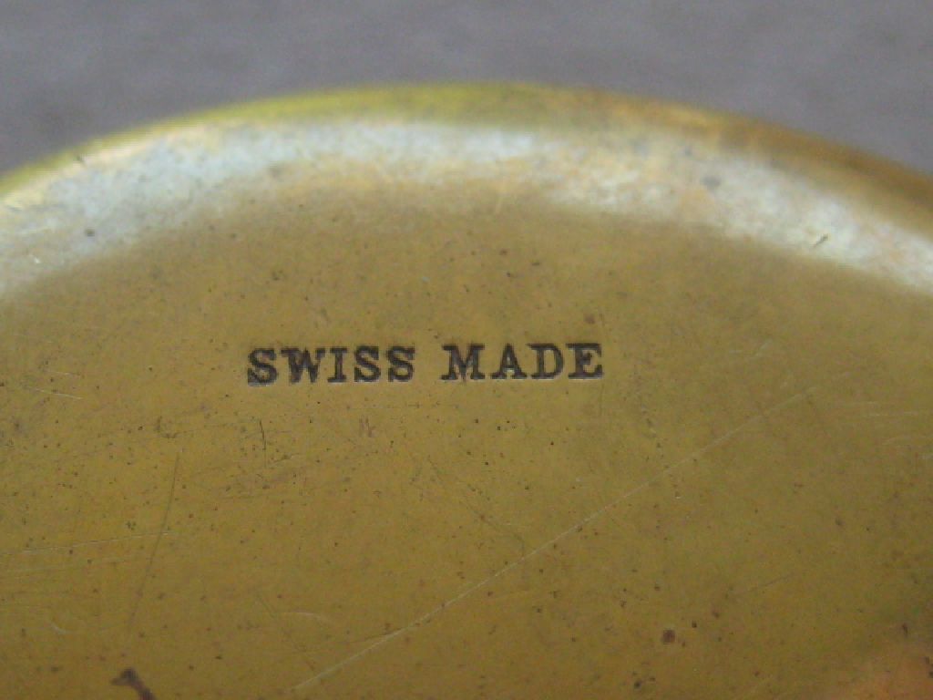 Vintage Brass Swiss Made Pocket Watch - Image 3 of 9