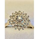 Exceptional Diamond Dress / Cocktail Ring 9ct Gold - Impressive 0.30ct Diamond Weight