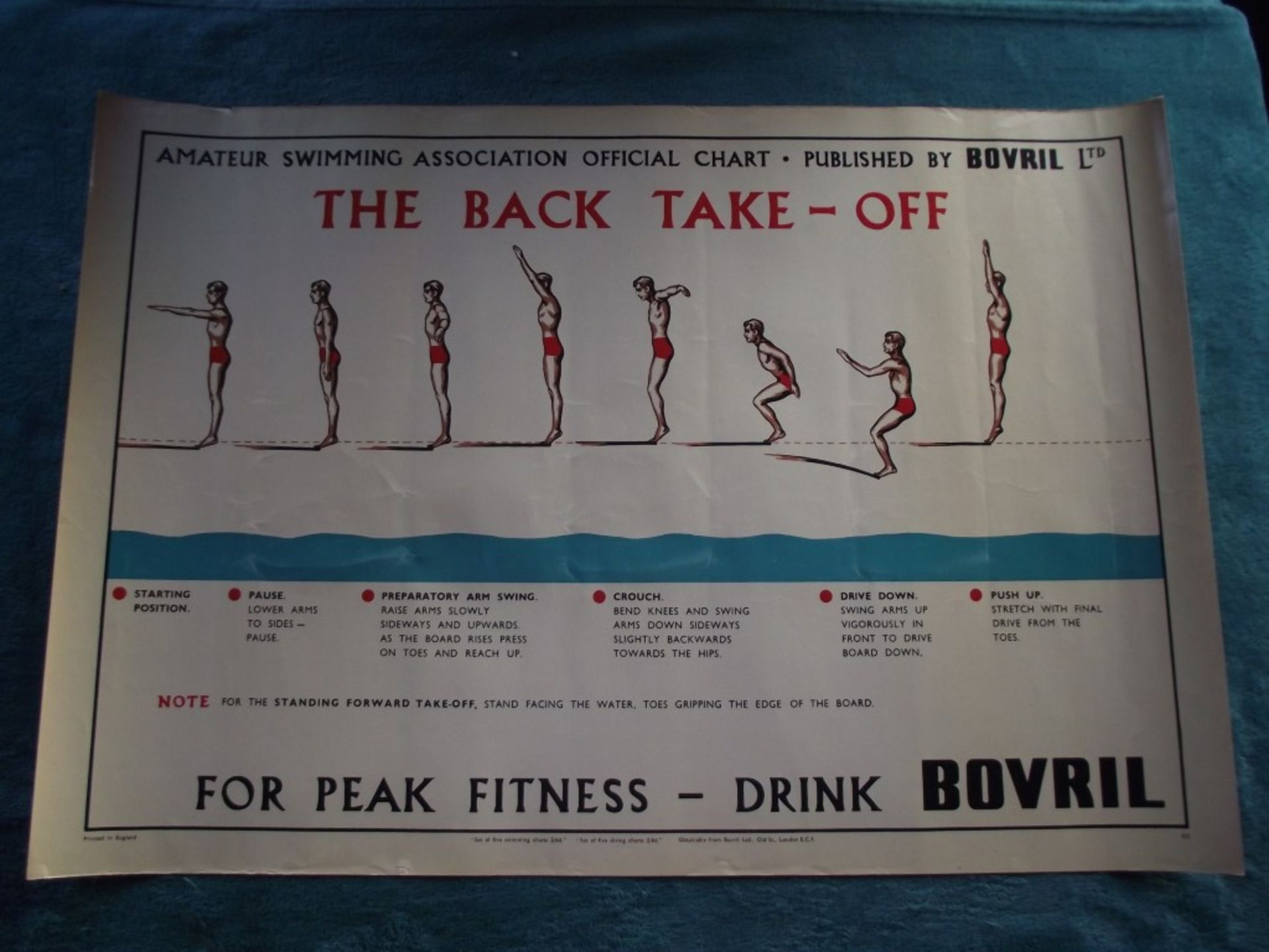 4 X 1950's Original 'Amateur Swimming Association' advertising posters, published by Bovril Ltd. - Image 27 of 51