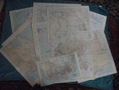 9 X Edward Standford's London Atlas Maps - Australia - World - Circa 1880's
