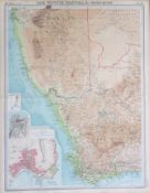 Antique Map Cape Province West Cape Town Namibia Botswana South Africa.