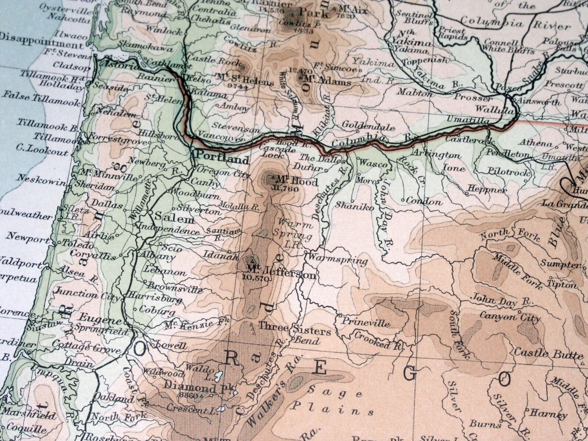 Antique Map USA Western California Oregon Washington Montana Arizona. - Image 2 of 5