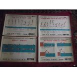 4 X 1950's Original 'Amateur Swimming Association' advertising posters, published by Bovril Ltd.