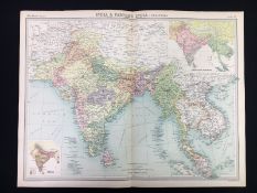 Antique Coloured Map India and Farther India.