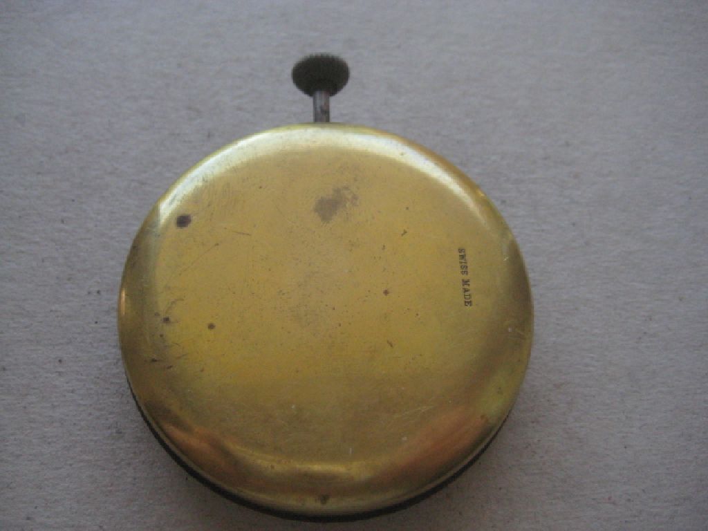 Vintage Brass Swiss Made Pocket Watch - Image 2 of 9