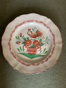 Early 20th Antique French Provincial St Clements "Rooster" Plate