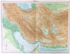 Antique Coloured Map Persia Arabia Iran Basra