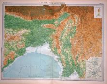 Antique Map India North Eastern Calcutta Environs Ganges Assam.