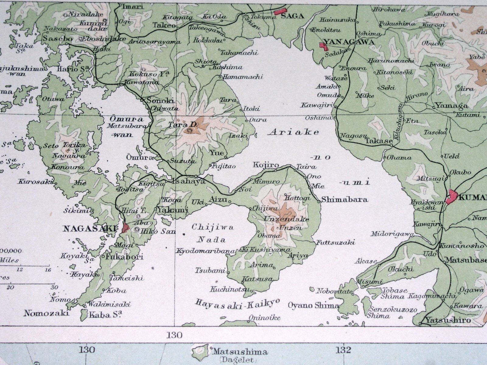 Antique Map Japan Japanese Empire Tokyo Nagasaki Osaka. - Image 5 of 5