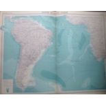 Antique Map South Atlantic Ocean Brazil Argentina Columbia Bolivia.