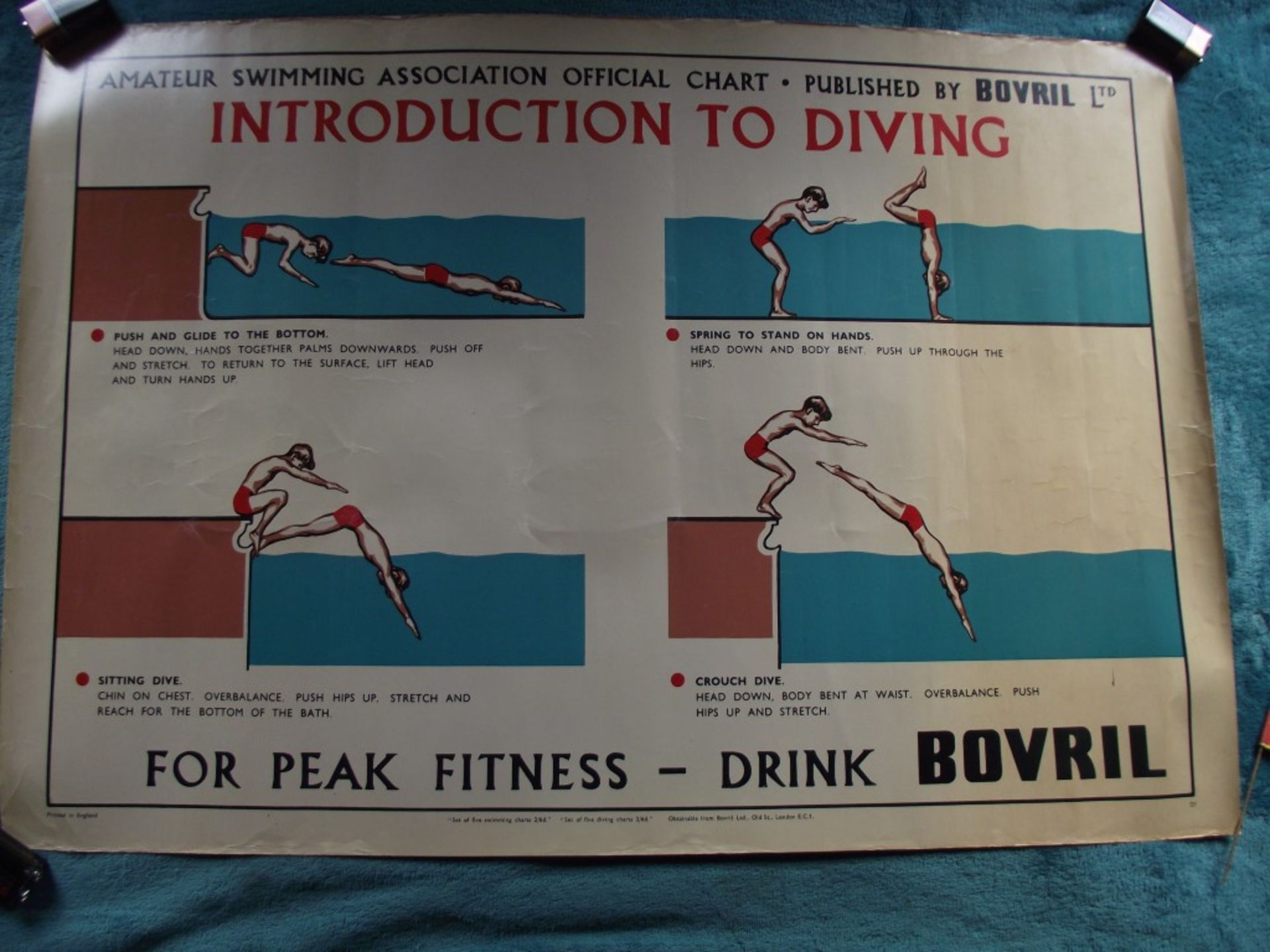 4 X 1950's Original 'Amateur Swimming Association' advertising posters, published by Bovril Ltd. - Image 2 of 51