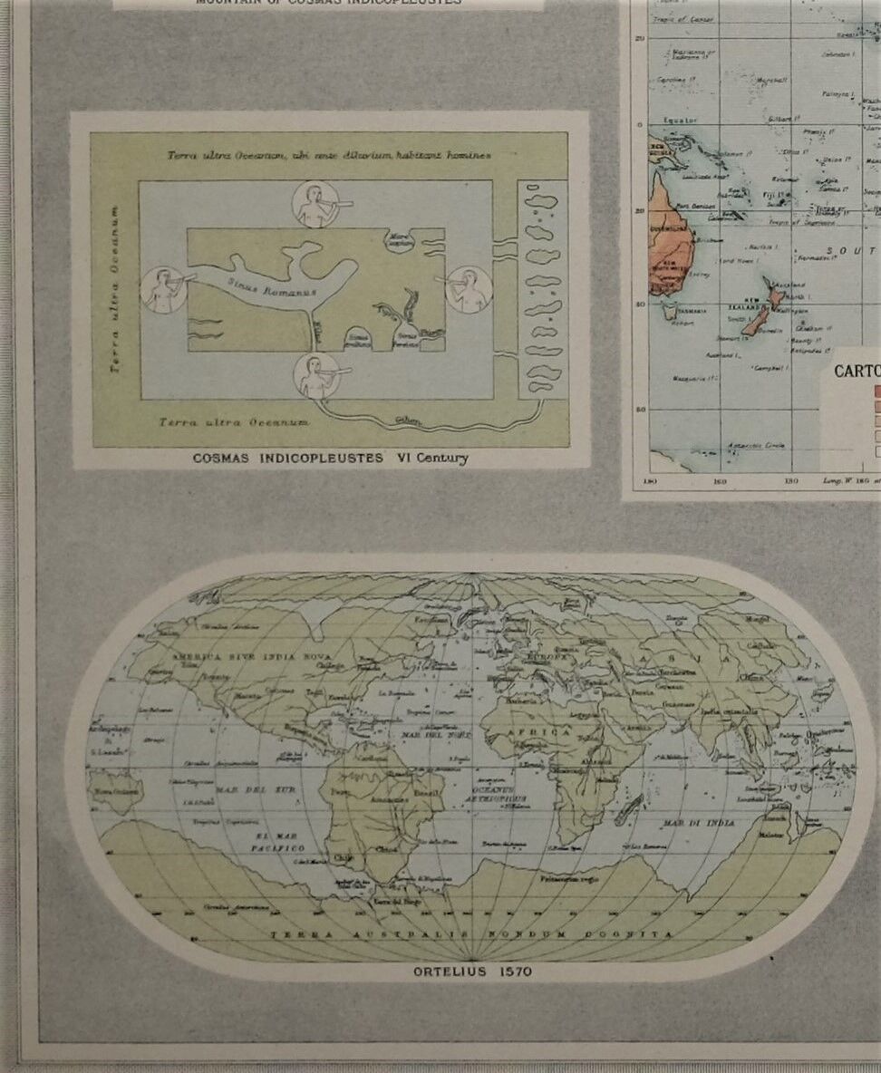 Antique Coloured Detailed The World Cartography Wheel Map. - Image 4 of 4