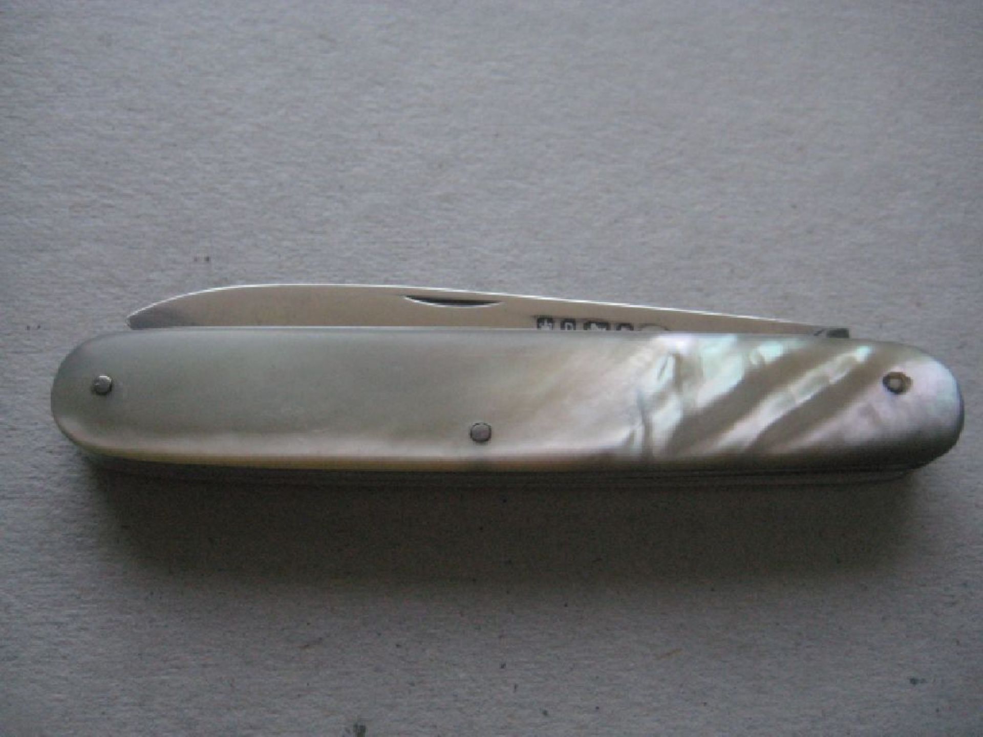 Rare Victorian Mother Of Pearl Hafted Slotting Knife And Fork - Image 6 of 8