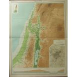 Antique Map Palestine Judea Jerusalem Sea of Galilee Dead Sea.