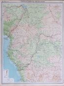 Antique Map Central West Africa Congo Gabon Guinea Cameroon Chad Sudan.
