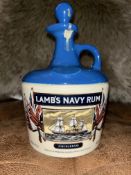 Decanter - Lamb's Navy Rum (HMS Warrior) with contents