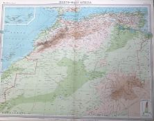 Antique Map North West Africa Canary Islands Maghreb Morocco Algeria.