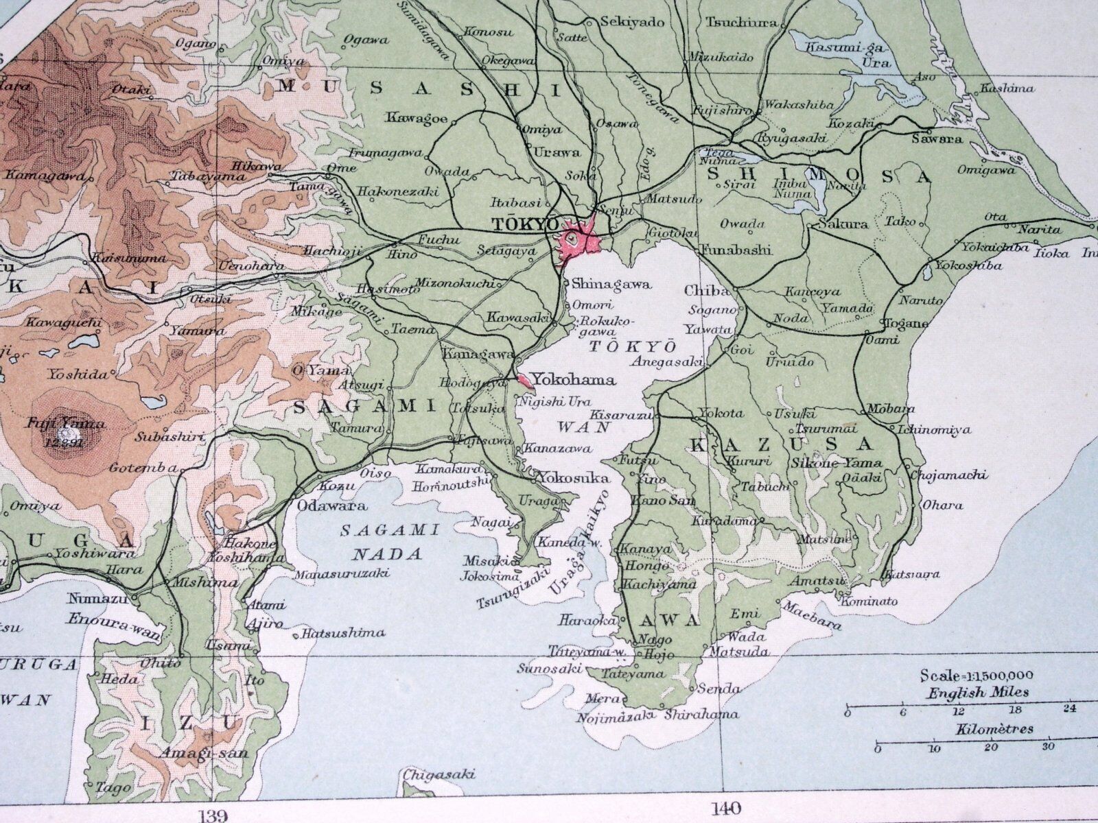 Antique Map Japan Japanese Empire Tokyo Nagasaki Osaka. - Image 4 of 5