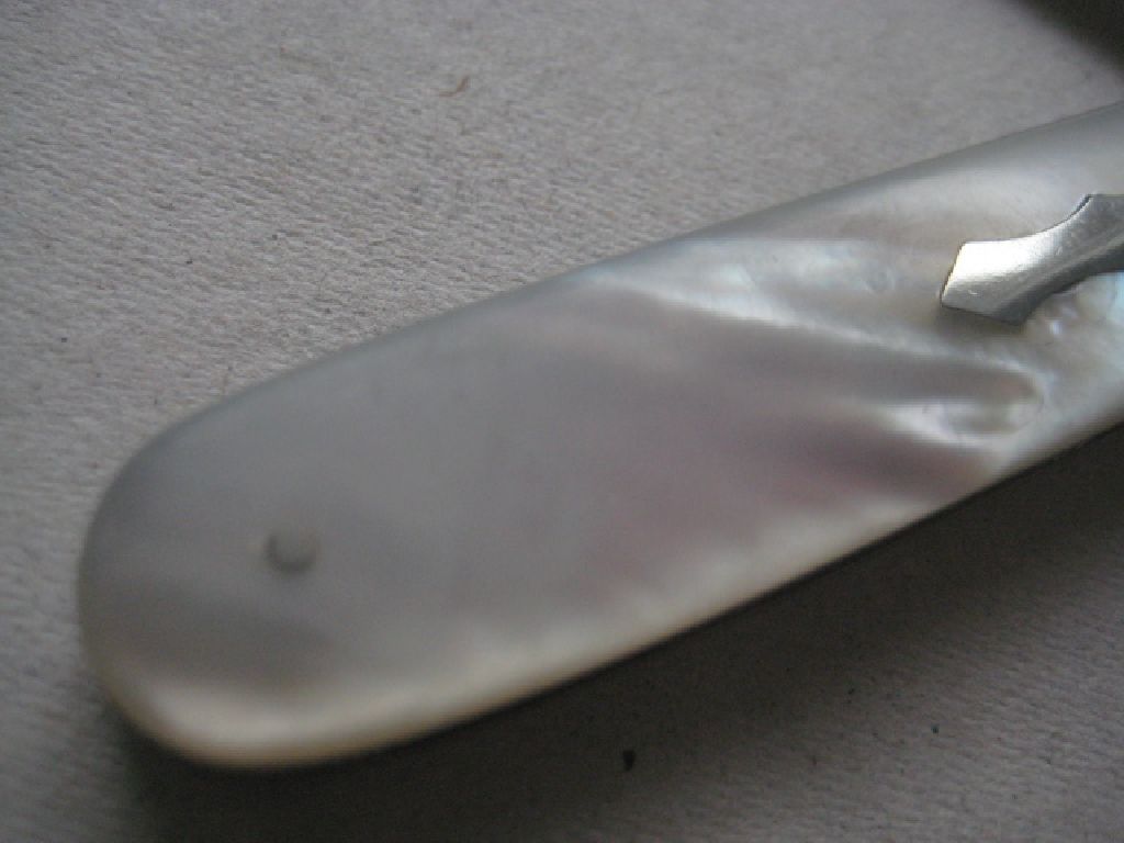 Rare Edwardian Saw Silver Bladed Folding Fruit Knife - Image 3 of 11