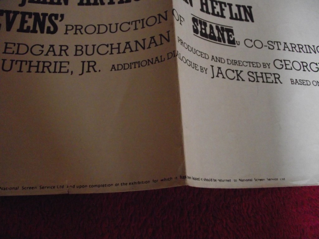 Original UK Quad Film Poster - """"SHANE"""" - Western Classic - 1966 re-release - Image 10 of 15