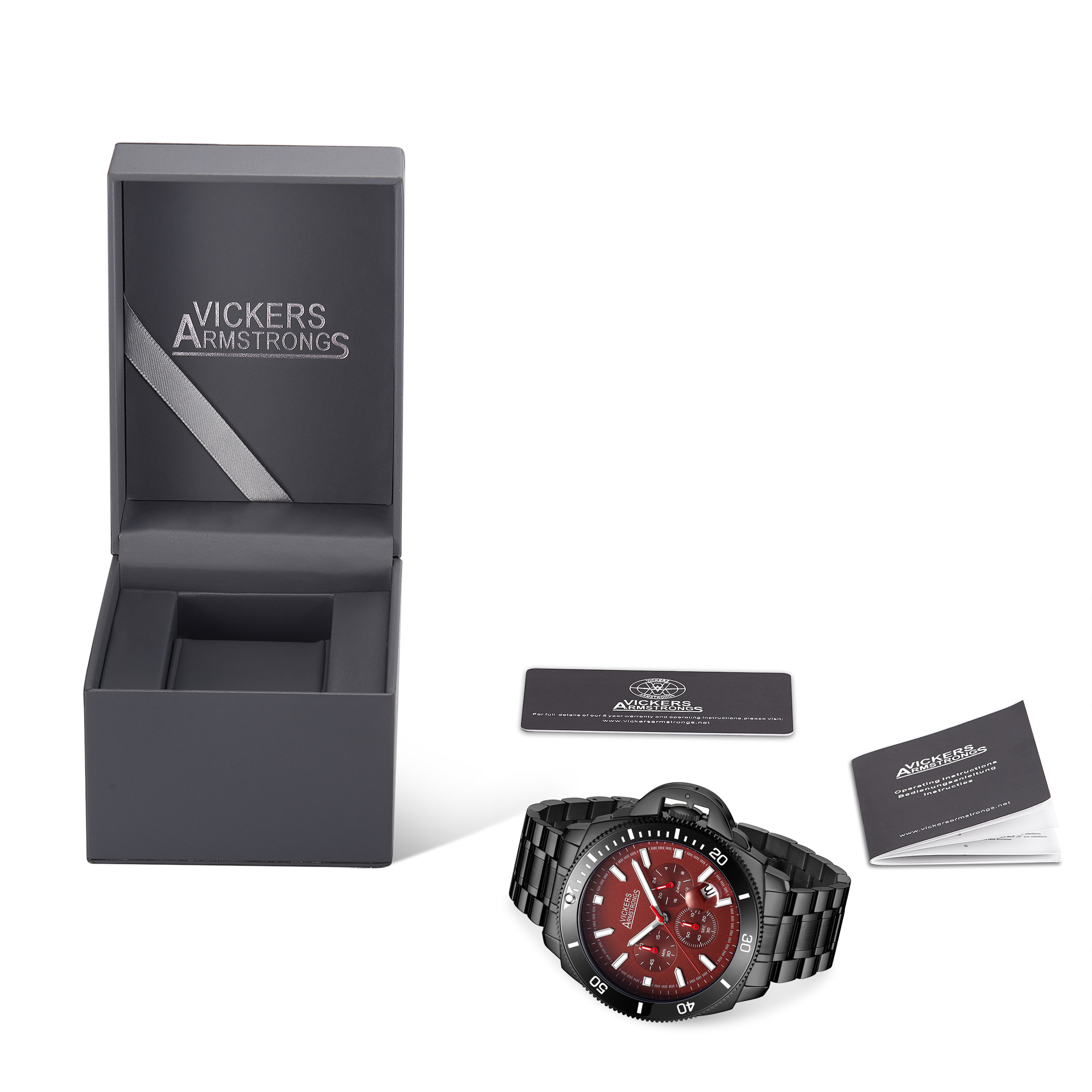 Vickers Armstrongs Limited Edition Hand Assembled Geosphere Black - FREE DELIVERY & 5 YEAR WARRANTY