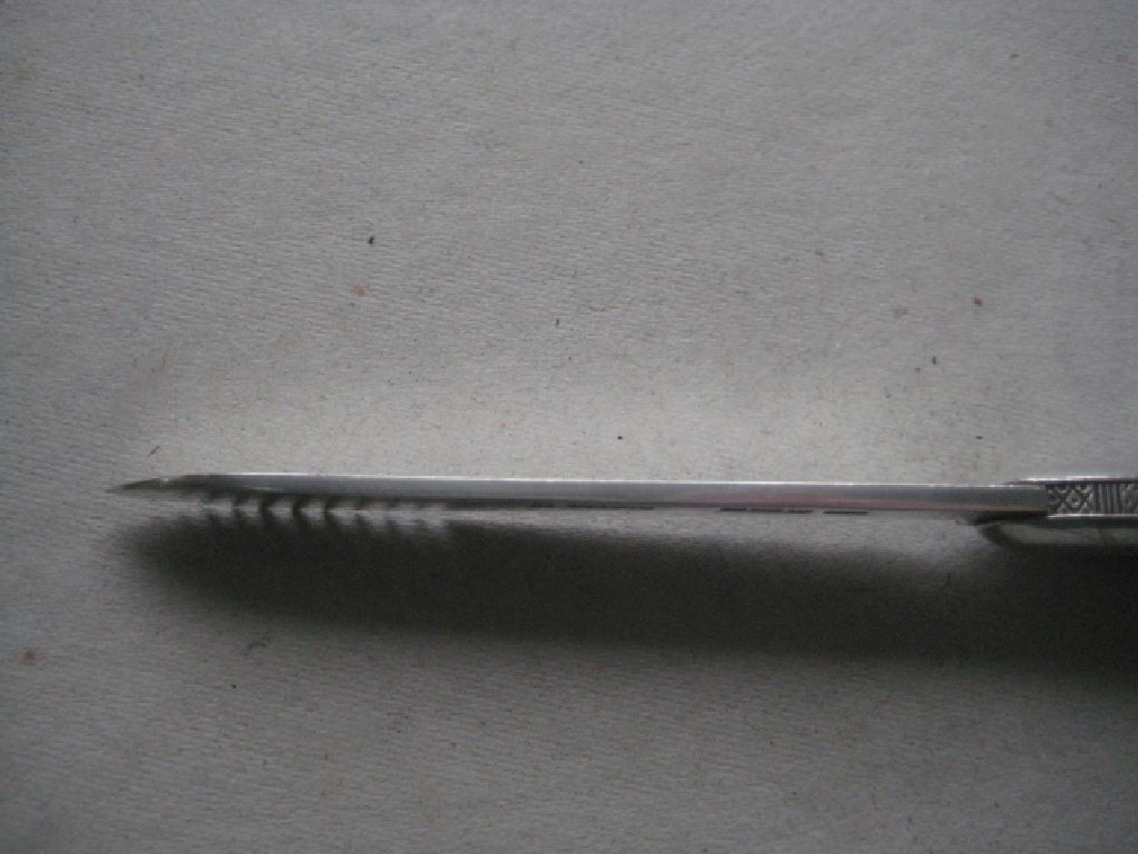 Rare Edwardian Saw Silver Bladed Folding Fruit Knife - Image 9 of 11