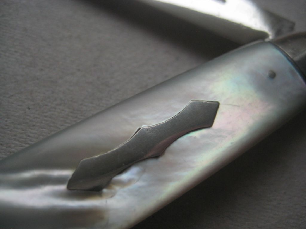 Rare Edwardian Saw Silver Bladed Folding Fruit Knife - Image 4 of 11