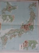 Antique Map Japan Japanese Empire Tokyo Nagasaki Osaka.