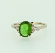 Certified 2.00 ct Natural Emerald and Diamonds Platinum 950 Ring