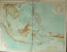 Antique Map Malay Archipelago Indonesia Philippines Dutch East Indies.