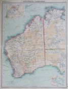Antique Map Australia Western Perth Albany Bunbury Pinnacles Desert.