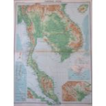 Antique Map Farther India Indochina Malaya Singapore Hanoi Siam Annam.
