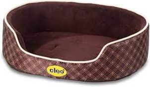 Brand New Cleo Brown/Gold Oxford Dog / Cat Bed