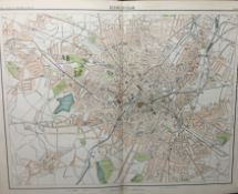 Victorian Large 1897 Map Birmingham Street Plans, Edgbaston, Workhouse, Etc.